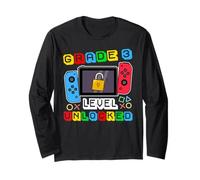 Grade 3 Level Unlocked Gamer Back to School Boy Manche Longue