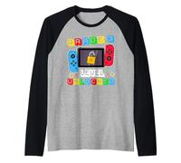Grade 3 Level Unlocked Gamer Back to School Boy Manche Raglan