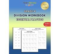 Grade 4 Division Workbook: Essential Practice with 3-Digit & 4-Digit Long Division, 2-Digit Divisors, Remainders, Answer Key, and Bonus Multiplication Chart (Ages 9-10)