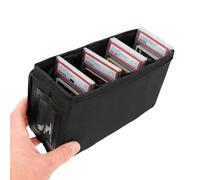 Graded Card Case, Deck Cases with 3 Internal Dividers Light Duty, 10.5x3.5x5.75 Inches Foldable Design & Lightweight Build, Badge Holder for 30 Scored Sports Trading Cards, Both Casual and Collectors