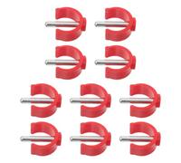 GRADENEVE 10 Pièces Pince pour Dispositif D'assistance C Forme Rouge pour Tube 25 Mm