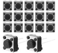 GRADENEVE 100pièces Bouton Poussoir Tactile Momentané pour Pcb et Breadboard Facile à Installer Commande Légère Interrupteur Électronique Compact