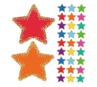 GRADENEVE 108 Feuilles Cartes Découpées Étoiles Colorées avec Bordure à Pois pour Décoration Tableau Affichage Scolaire pour Projets DIY Enseignants et Étudiants