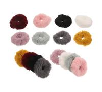 GRADENEVE 16 Pièces Élastique à Cheveux en Polyuréthane en Peluche Douce Pompon Kawaii Antidérapant et Adapté Entraînements et Voyages