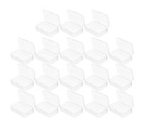 GRADENEVE 18 Pcs Mini Boîtes Rangement Transparentes avec Couvercle Conteneurs Plastique pour Perles Boutons Bricolage Cartes Jeux