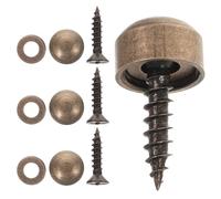 GRADENEVE 1ensemble Vis Décorative pour Miroir avec Capuchon Vis Auto-perceuses Bronze Antique Kit pour Fixation et Finition Esthétique de Meubles Verre et Bois