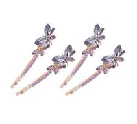 GRADENEVE 2 Paires de Barrettes à Cheveux en Alliage de Zinc avec Strass, Accessoires Chics et Modernes pour Femmes, Faciles à Porter et Sûres, pour Fêtes