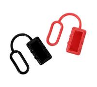 GRADENEVE 2 pièces Bouchons Antipoussière Connecteur Batterie 50A Rouge Noir Protection Étanche Connectique Rapide Alimentation Électrique 2 Pièces