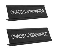 GRADENEVE 2 Pièces Plaque de Bureau L en Alliage D'aluminium Noir pour Médiateur, Solide et Légère Double Face, pour Bureaux Judiciaires et Guichets Gouvernementaux