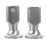 GRADENEVE 2 Pièces Support Modulaire en Robuste Argenté Acier Vertical Inoxydable Trous Pré-percés , Design pour Projets et Rénovation Espaces Publics Fréquentés