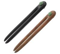 GRADENEVE 2 Pièces U-shaped Wooden Hairpins Vintage Chinese Hair Forks For Women Secure Bun Styling Traditional Hair Accessories For Weddings And Parties