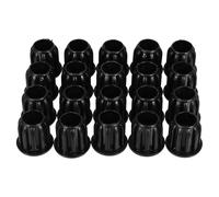 GRADENEVE 20pcs Cache-douille pour Roulette de Chaise de Bureau en Nylon Noir, Inserts de Tige de Roulette Précision et Stabilité Améliorée, pour Salle de Conférence