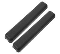 GRADENEVE 2pcs Coussins D'accoudoirs Noirs pour Fauteuil Roulant Manuel, Design Précis, Résistance à L'abrasion, Installation Facile, Compatible Tube 25mm, Distance Trous 100mm