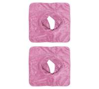 GRADENEVE 2pcs Draps pour Table de Massage Trou pour Visage, Réutilisables en Tissu Épais, Usage Professionnel pour Soins du Visage en Institut de Beauté