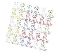 GRADENEVE 30 Trombones Amusants en Métal Forme de Chien pour Bureau Structure Solide et Haute Durabilité, Classement Devoirs Couleur Aléatoire