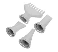 GRADENEVE 4 Pièces Hair Dryer Comb Nozzle Attachments For Pet Grooming Abs Plastic Replacement Set With Flat Round And Comb Tips For Precise Drying And Styling