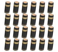 GRADENEVE 50 Bouchons de Capsules de Bouteille en Plastique Thermorétractable Noir, 50pcs, Étanchéité pour Vin, Style Élégant et Classique, Maintien Goût Vin
