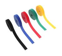 GRADENEVE 5pièces Bande Adhésive Nylon pour Marquage De Tapis Organisateur Réutilisable pour Câbles pour Organisation Classe Noir Rouge Jaune Vert Bleu