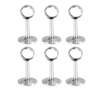 GRADENEVE 6 Pièces Support de Barre de Penderie Acier Inoxydable Étui de Fixation pour Rail Armoire Cloche Stabilité et Montage Simplifié pour Rangement Optimisé