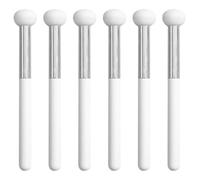 GRADENEVE 6pièces Pinceau Correcteur Éponge Maquillage Petit Format Portable Manche Blanc Brosse Anticerne pour Visage Nez Paupières Éponge Naturelle