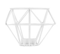 GRADENEVE Abat-Jour Suspendu en Fer Forgé Blanc Forme Diamant Créative Diamètre 27 CM Abat-Jour Rétro en Métal pour Plafonniers et Lampes Murales Ombre Claire Rustique Design Vintage