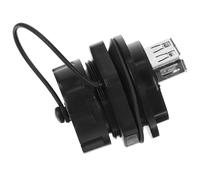GRADENEVE Adaptateur de Coupleur USB 2.0 Étanche Ip67 Connecteur de Cloison Noir en Plastique et Métal, Haute Vitesse de Transmission pour Montage Panneau Industriel