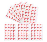 GRADENEVE Autocollants de Classement Adhésifs de Drapeau Rouge, 12 Feuilles D'étiquettes Autocollantes Soi-même pour Cartes, Bureau et Usage Extérieur, Autocollants de Note Polyvalents
