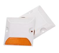 GRADENEVE Balises de Chaussée Réfléchissantes Haute Visibilité Installation Facile de Sécurité Routière Solide Lot de 2 en Plastique pour Garages et Parkings