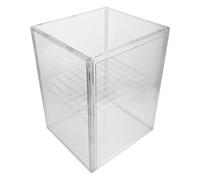 GRADENEVE Boîte de Rangement Acrylique Transparente avec Design Stable à 2 Niveaux avec Séparateur Détachable Facile à Ouvrir pour Poupées pour Étagères de Rangement Garçon et Filles Garçon