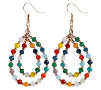 GRADENEVE Boucles D'oreilles en Verre et Alliage, Boucles Créoles Perlées Pendantes pour Femmes, Accessoires Décoratifs pour Fêtes et Clubs, Style Chic et Confortable