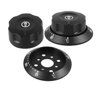 GRADENEVE Boutons de Thermostat Universels D-shape en Plastique Noir 2pcs and Remplacement du Bouton de Température Four 50-300 ℃ pour Commande Micro-ondes