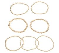 GRADENEVE Bracelet Élastique Perles Doré 7 Pièces Design Polyvalent pour Femmes Bijoux Bohèmes D'amitié