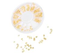 GRADENEVE Breloques à Rivets en Métal Doré pour Nail Art Diy, Décorations Élégantes pour Ongles Naturels et Faux, Accessoire pour Cartes D'invitation et Décoration Maison