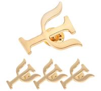 GRADENEVE Broches en Alliage Élégantes pour Psychologue, Lot de 4 Épingles à Lettres Grecques Décoratives et Polyvalentes, pour Paquet, Manteaux et Occasions Diverses