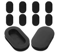 GRADENEVE Butée de Boîte D'économie en Silicone Noir 10pcs, Bouchon de Tirelire Facile à Utiliser, Design Unique et Ovale pour Fermeture Sécurisée