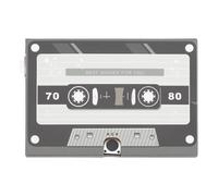 GRADENEVE Carte de Vœux Enregistrable de Cassette Audio Noire en Carton pour Anniversaire et Remerciements, Enregistreur Vocal Rétro pour Famille et Amis