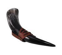 GRADENEVE Chope en Corne de Bœuf Grosse Capacité avec Ceinture Pu, Mug Viking Médiéval Authentique pour Boire, Accessoire Décoratif Unique pour Fêtes et Décoration Couleur Couleur Aléatoire