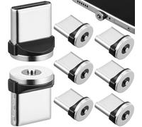 GRADENEVE Connecteur Adaptateur Magnétique USB-c 9 Pièces Chargeur Rapide 3a Aluminium pour Téléphone Portable Câble Fonction Magnétique Rotative 360°