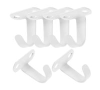 GRADENEVE Crochet de Plafond en Fer Blanc, Lot de 6, Fixation Murale | Lanternes et Tasses, Pose Facile sur Brique ou Béton, Petite Taille, Charge Élevée