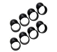 GRADENEVE Doigts Silicone Antidérapants Noir, Lot de 8 pour Tongue Drum en Acier, Accessoires Percussion pour Débutants