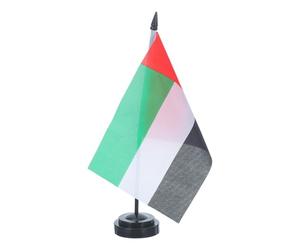 GRADENEVE Drapeau de Table des Émirats Arabes Décoration Intérieure et Extérieure en Polyester Objet Symbolique Polyvalent pour Bureau pour Occasions Commémoratives