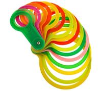 GRADENEVE Ensemble D'anneaux de Mesure Diamètre 30-110 Mm en Plastique 17 Pièces Outil de Classification Pratique Couleur Aléatoire pour Fruits Agrumes pour Verger et