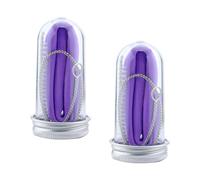 GRADENEVE Ensemble de 2 Pailles à Boire Pliantes en Silicone Réutilisables avec Goupillon de Nettoyage et Étui Pliable pour Smoothies et Fêtes, Couleur Pourpre