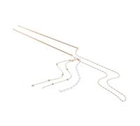 GRADENEVE Épingle à Cheveux Style Chinois Résistante la Casse la Décoloration Pompon Double Chaîne Matériau Abs et Alliage de Zinc, Classique pour Coiffure Traditionnelle