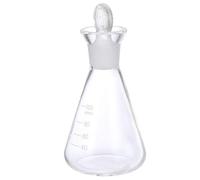 GRADENEVE Flacon en Verre Borosilicaté 100ml pour Laboratoire Bouchon Emboîtant et Graduation Sérigraphiée, Résistant Haute Température pour Usage Chimie et Éducation