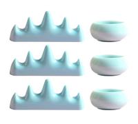 GRADENEVE Gobelet de Lavage pour Pinceaux à Ongles en Plastique Léger et Portable, Support Créatif pour Manucure et Nail Art Professionnel
