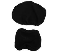 GRADENEVE Housses de Chaise de Jeu 2pcs Housse de Coussin Lombaire et Appui-tête pour Chaise Gaming en Polyester Noir Protection pour Cou et Lombaire Espace Gaming