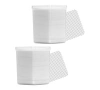 GRADENEVE Lingettes Nettoyantes en Coton Blanc Ultra Doux pour Démaquillage des Yeux et Nettoyage de Bouteille de Colle, 400 Pièces en 2 Boîtes, Fibres Chimiques de Forme Simple
