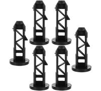 GRADENEVE Loquets à Charnière en Nylon pour Poubelle Extérieure, Lot de 6 Pièces, Accessoires de Verrouillage pour Couvercles de Poubelles de Jardin