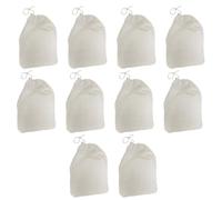 GRADENEVE Lot de 10 Sachets Filtre à Thé en Coton Blanc Réutilisables à Cordon, 6x8 Cm, pour Épices et Thé, Filtration Forte et Solide Cuisine